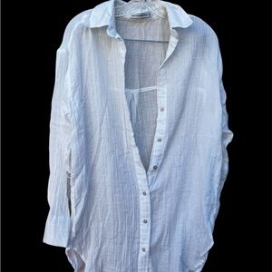 Abercrombie & Fitch White Long Sleeve Dress